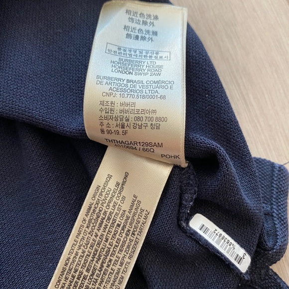 Men’s Burberry Brit Navy Polo - Picture 7 of 7